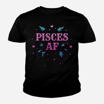 Pisces Af Pink Pisces Zodiac Sign Horoscope Birthday Gift Youth T-shirt | Crazezy
