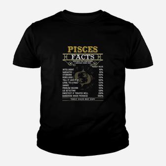 Pisces Facts Zodiac Signs Funny Birthday Gifts Men Women Youth T-shirt | Crazezy UK