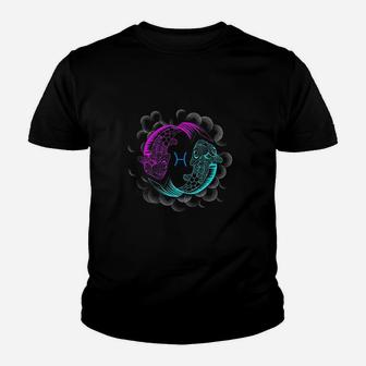 Pisces Zodiac Sign Gift Astrology Youth T-shirt | Crazezy
