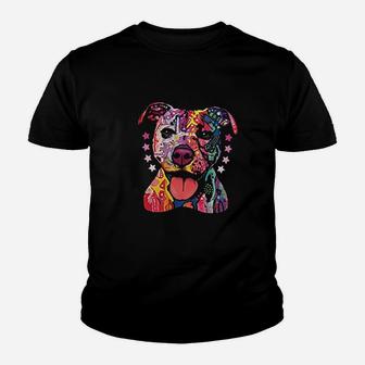 Pitbull Colorful Off Shoulder Tops Youth T-shirt | Crazezy