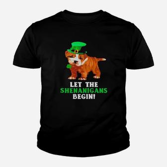 Pitbull Let The Shenanigans Begin St Patrick's Day Youth T-shirt - Monsterry DE