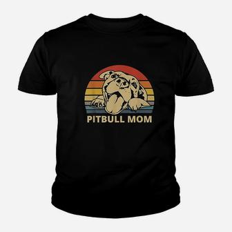 Pitbull Mom Youth T-shirt | Crazezy