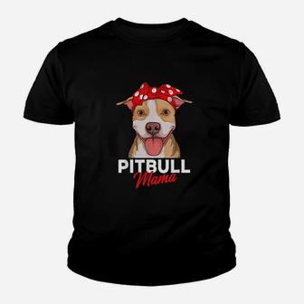 Pittie Mama Pitbull Dog Mom Youth T-shirt | Crazezy