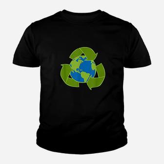 Planet Earth Recycle Symbol Youth T-shirt | Crazezy