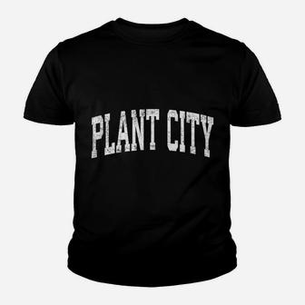 Plant City Florida Fl Vintage Athletic Sports Design Youth T-shirt | Crazezy