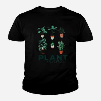 Plant Mama Illustrated Potted House Plants Gardening Youth T-shirt | Crazezy UK