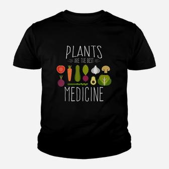 Plants Vegan Funny Vegetables Are Medicine Vegetarian Gifts Youth T-shirt | Crazezy UK
