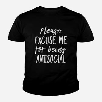 Please Excuse Me For Being Antisocial Youth T-shirt | Crazezy