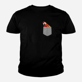 Pocket Red Macaw Parrot Funny Bird Cool Novelty Youth T-shirt | Crazezy UK