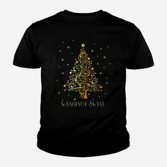 Polish Christmas Tree Poland Decoration Ornament Star Xmas Sweatshirt Youth T-shirt | Crazezy