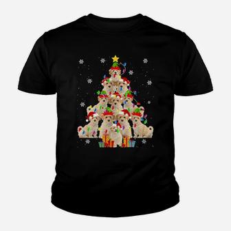 Poochon Christmas Tree Funny Santa Poochon Dog Xmas Gifts Sweatshirt Youth T-shirt | Crazezy