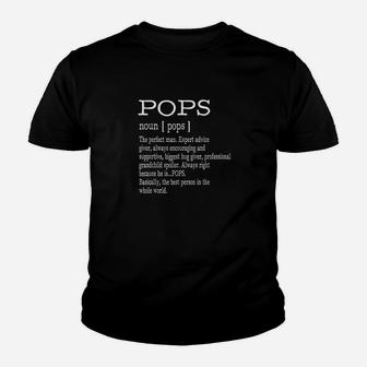 Pops Definition Grandpa Father Day Gift Youth T-shirt | Crazezy AU
