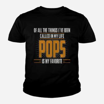Pops Favorite Name Tshirts Youth T-shirt - Thegiftio UK