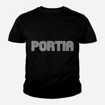 Portia Name Retro 60S 70S 80S Vintage Family Funny Youth T-shirt | Crazezy