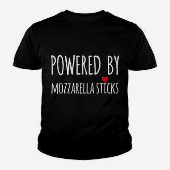 Powered By Mozzarella Sticks Youth T-shirt | Crazezy UK