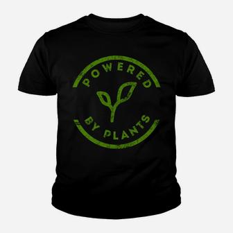 Powered By Plants Vegan Workout Youth T-shirt | Crazezy AU
