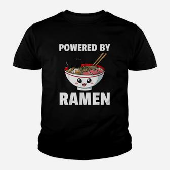 Powered By Ramen Noodle Japanese Bowl Cup Miso Youth T-shirt | Crazezy CA