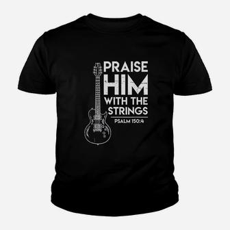 Praise Him Electric Guitar Youth T-shirt | Crazezy DE