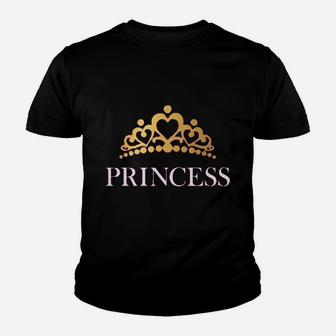 Princess Crown Gift For Daughter Little Youth T-shirt | Crazezy CA