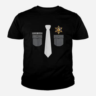 Prison Guard Correctional Officer Police Costume Funny Gift Youth T-shirt | Crazezy