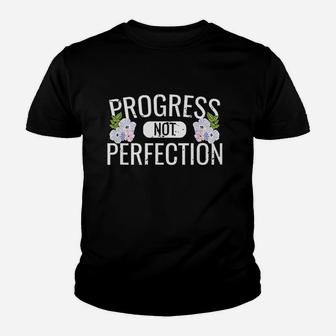 Progress Not Perfection Youth T-shirt | Crazezy AU