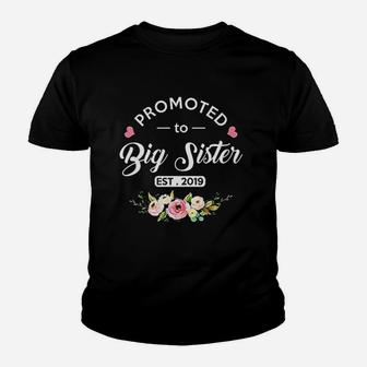 Promoted To Big Sister Est 2019 New Sister To Be Youth T-shirt | Crazezy