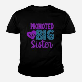 Promoted To Big Sister Youth T-shirt | Crazezy