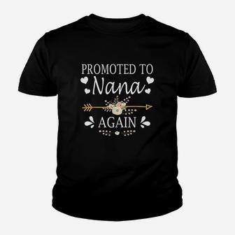 Promoted To Nana Again Mothers Day Gifts Youth T-shirt | Crazezy CA