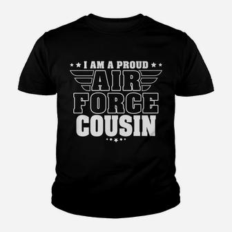 Proud Air Force Cousin Patriotic Pride Military Family Youth T-shirt | Crazezy CA