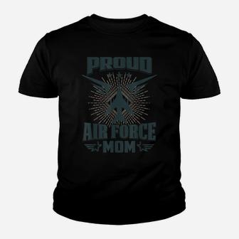 Proud Air Force Mom Patriotic Army Mom Youth T-shirt | Crazezy UK