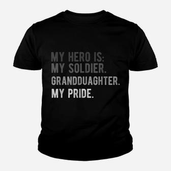 Proud Army Grandpa Grandma Shirt Granddaughter Soldier Hero Youth T-shirt | Crazezy AU