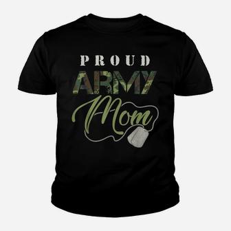 Proud Army Mom | Cute Military Mama Usa Gift Youth T-shirt | Crazezy CA