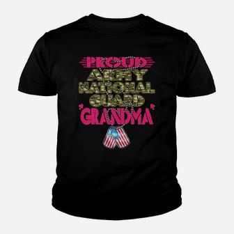 Proud Army National Guard Grandma Military Grandmother Gift Sweatshirt Youth T-shirt | Crazezy