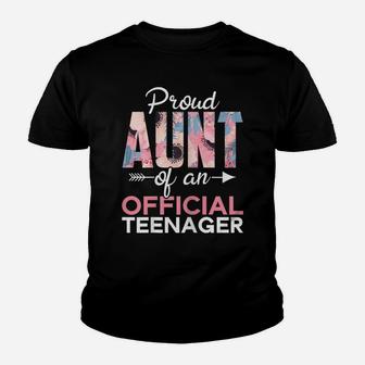 Proud Aunt Of Teenager 13Th Birthday 13 Years Old Teen Girls Youth T-shirt | Crazezy DE
