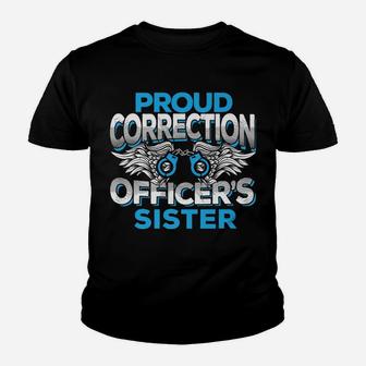 Proud Correction Officers Sister Law Enforcement Family Youth T-shirt | Crazezy UK