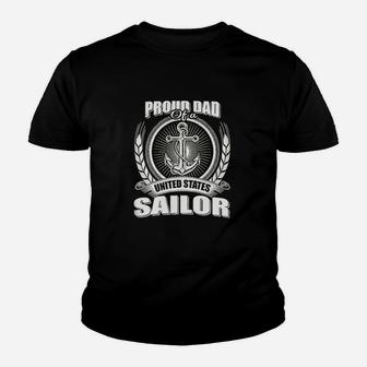 Proud Dad Of A United States Sailor Youth T-shirt | Crazezy UK