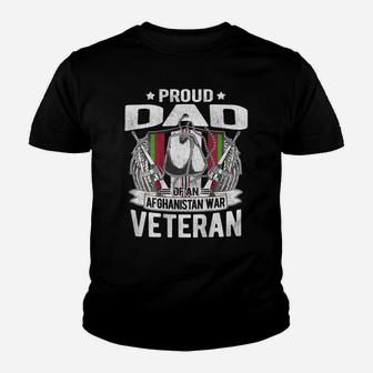 Proud Dad Of An Afghanistan War Veteran Military Father Gift Youth T-shirt | Crazezy