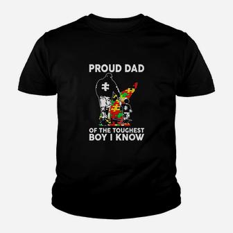 Proud Dad Of The Toughest Boy I Know Dad Support Youth T-shirt | Crazezy DE