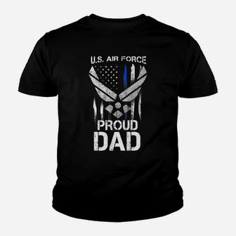 Proud Dad US Air Force Stars Air Force Family Party Gift Youth T-shirt | Crazezy