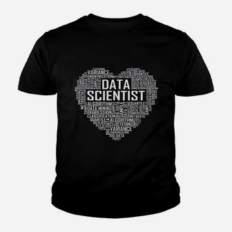 Proud Data Scientist Heart Youth T-shirt | Crazezy DE