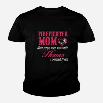 Proud Firefighter Mom Youth T-shirt | Crazezy
