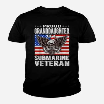 Proud Granddaughter Of Submarine Veteran Patriotic Military Youth T-shirt | Crazezy DE