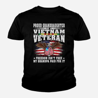 Proud Granddaughter Of Vietnam Veteran - Freedom Isn't Free Youth T-shirt | Crazezy