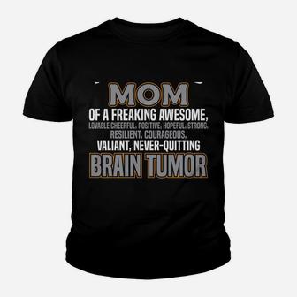 Proud Mom Brain Tumor Awareness Survivor Women Girl Youth T-shirt | Crazezy