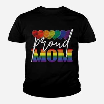 Proud Mom Mothers Day Gift Lgbtq Rainbow Flag Gay Pride Lgbt Youth T-shirt | Crazezy