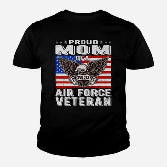Proud Mom Of Us Air Force Veteran Patriotic Military Mother Youth T-shirt | Crazezy UK