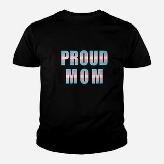 Proud Mom Trans Pride Flag Transgender Equality Mother Lgbtq Youth T-shirt | Crazezy
