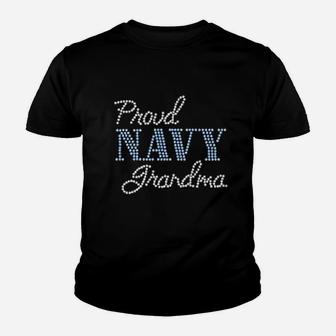 Proud Navy Grandma Youth T-shirt | Crazezy