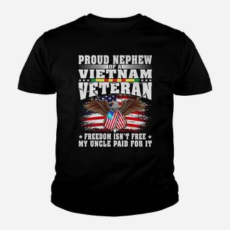 Proud Nephew Of Vietnam Veteran - Military Vet's Family Gift Youth T-shirt | Crazezy