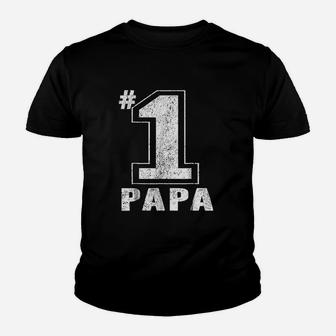 Proud Number One Papa Youth T-shirt | Crazezy
